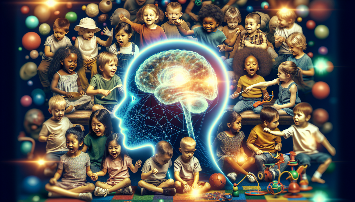 alt_text: Children engaging in play activities, highlighting brain development and social interaction.