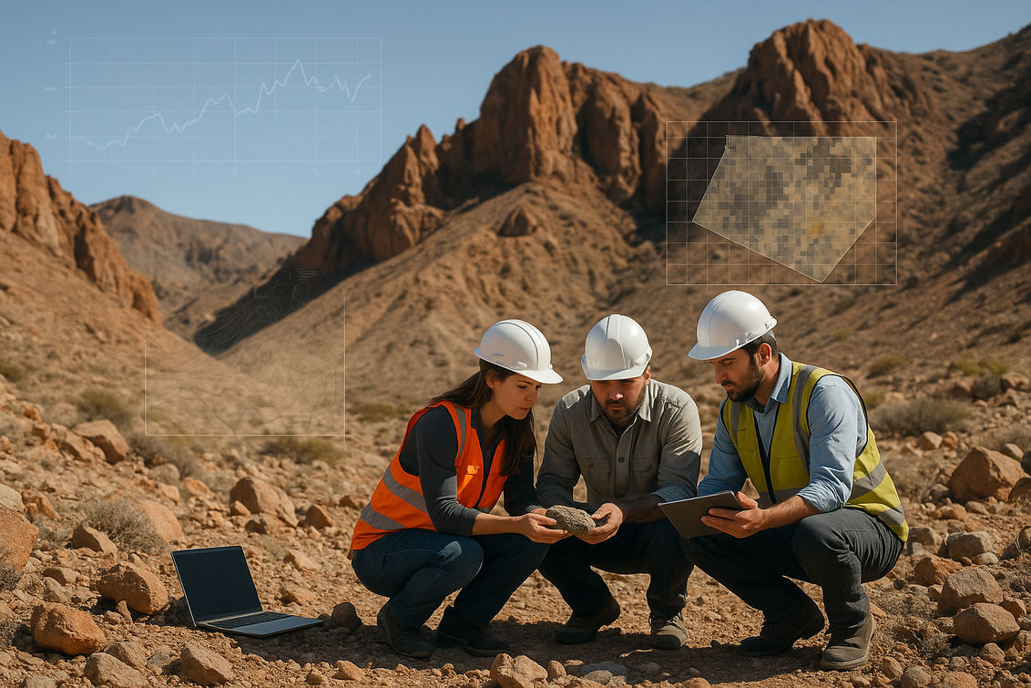 alt_text: Microscope analyzing rare earth minerals for scientific discovery.