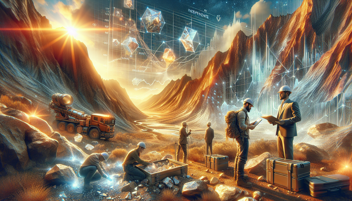 alt_text: A barren desert landscape near Kingman, featuring mining equipment for rare earth extraction.